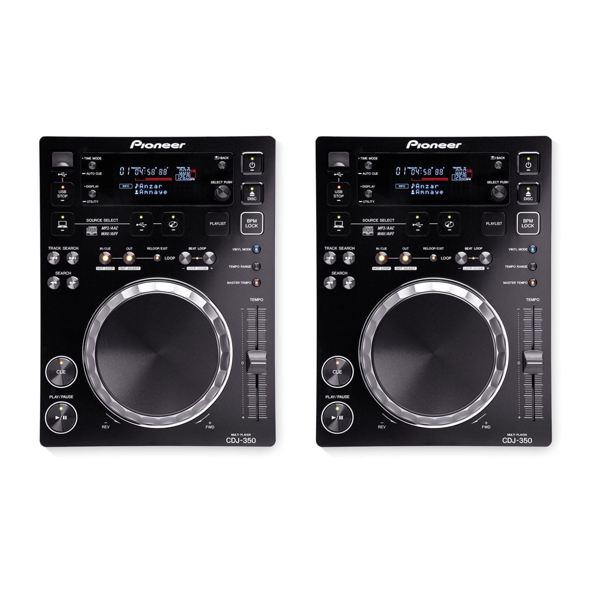 【格安SALE】PIONEERCDJ-350パイオニア２台セットUSB対応CDプレーヤー CDJ