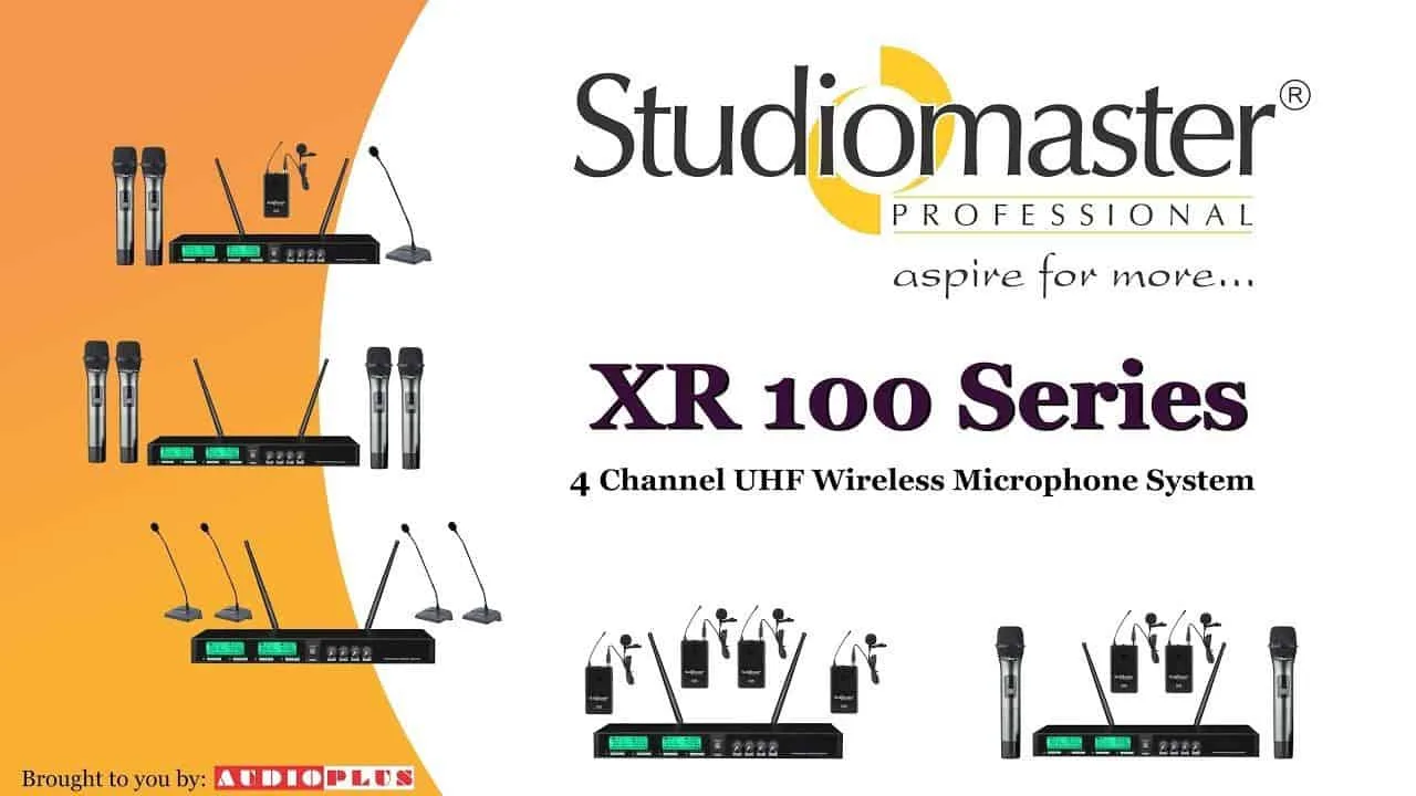 Studiomaster XR 100 4H 4 Hand Wireless Microphone Set 3 XR 100 SET