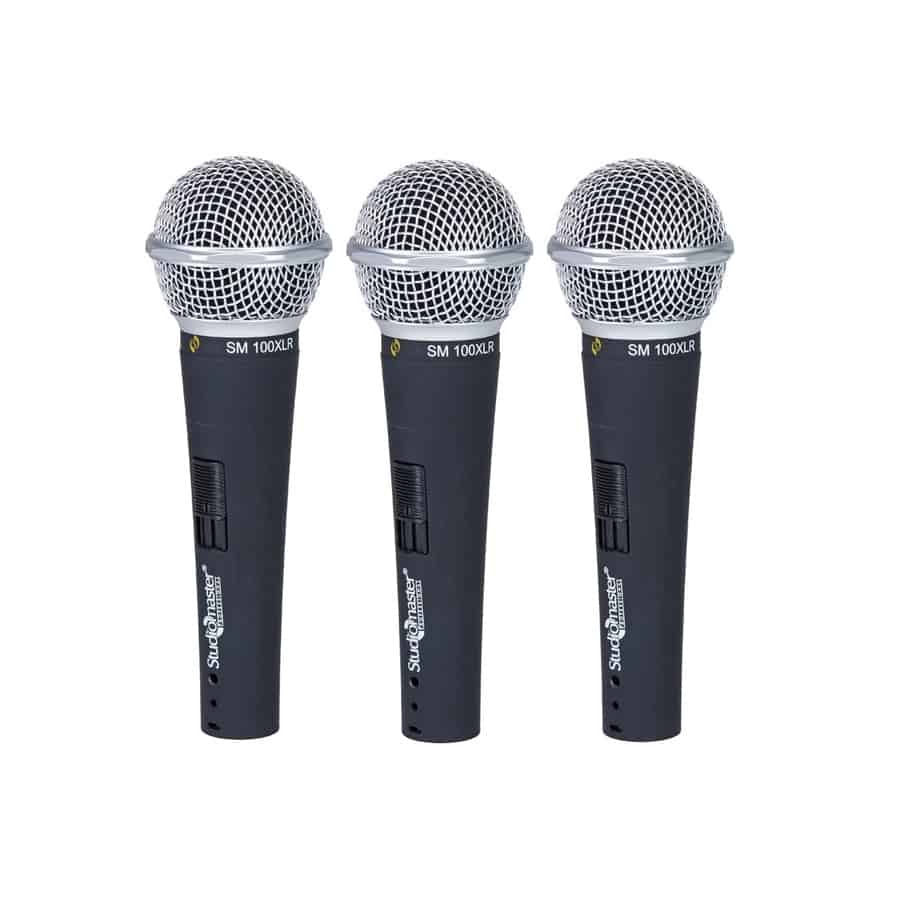 Studiomaster TRIO 100 Dynamic Microphone (Pack of 3)