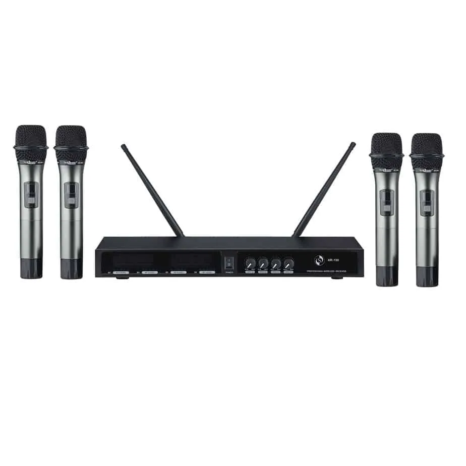 Studiomaster XR 100 4H 4 Hand Wireless Microphone Set 1 Studiomaster XR 100 4H 4 Hand Wireless Microphone Set