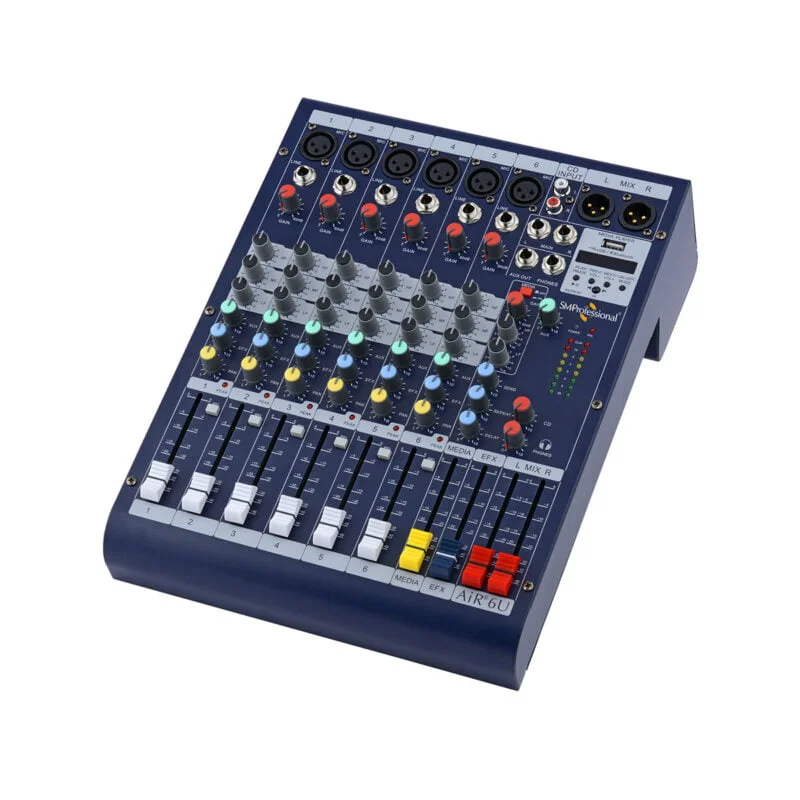 Studiomaster Air 6U 6 Channel Mixer with USB angle