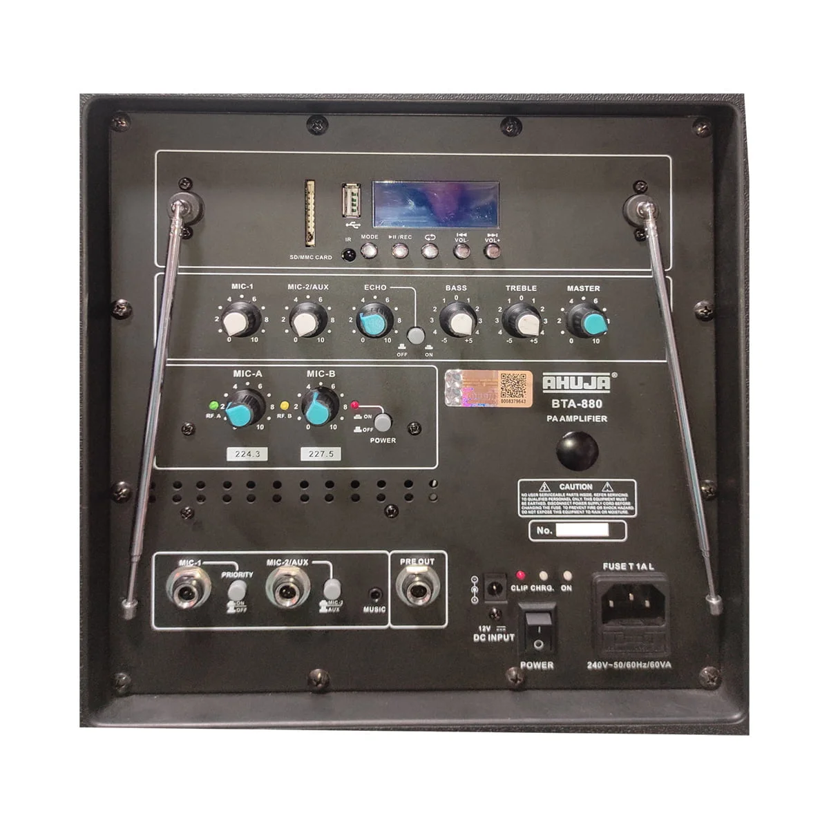 AHUJA BTA 880 BACKPANEL