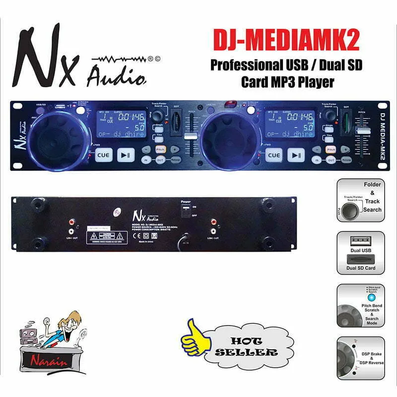 NX Audio DJ Media MK2 Dual USB DJ Player - Image 4