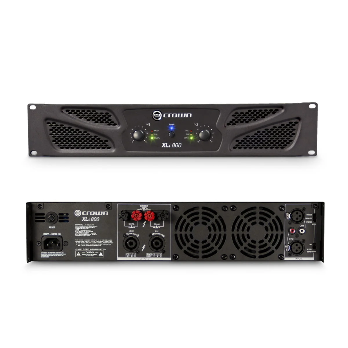 Crown XLi 800 Two-channel Power Amplifier - Image 3