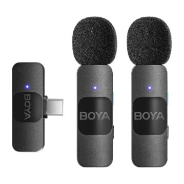 Boya BY-V20 Dual Wireless Lavalier Microphone for Android USB C