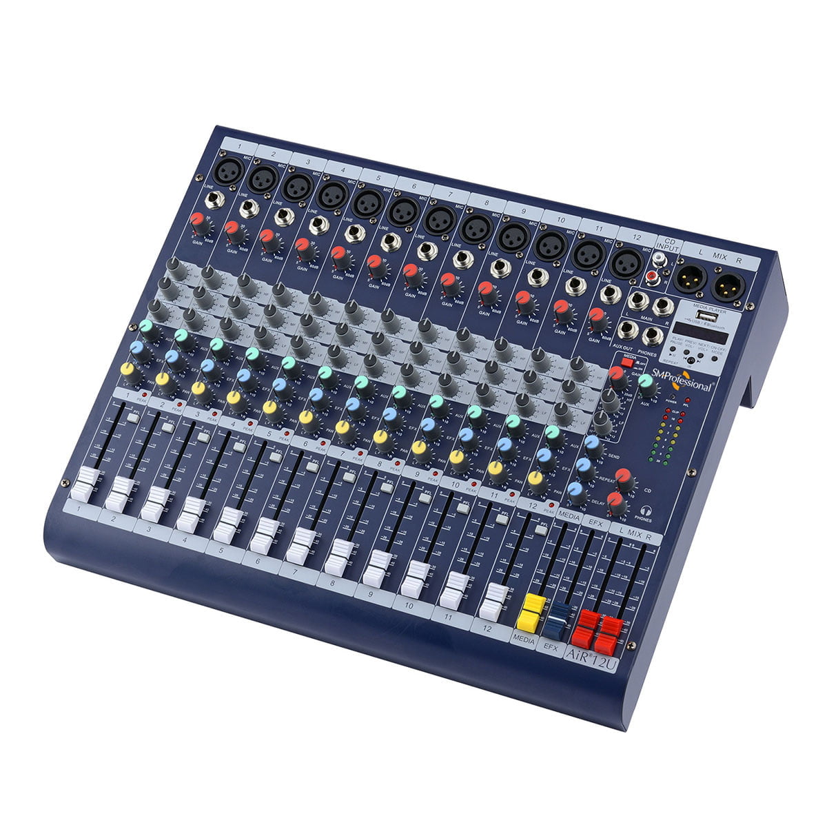 Studiomaster AiR 12U 12 Channel Mixer with USB Angle