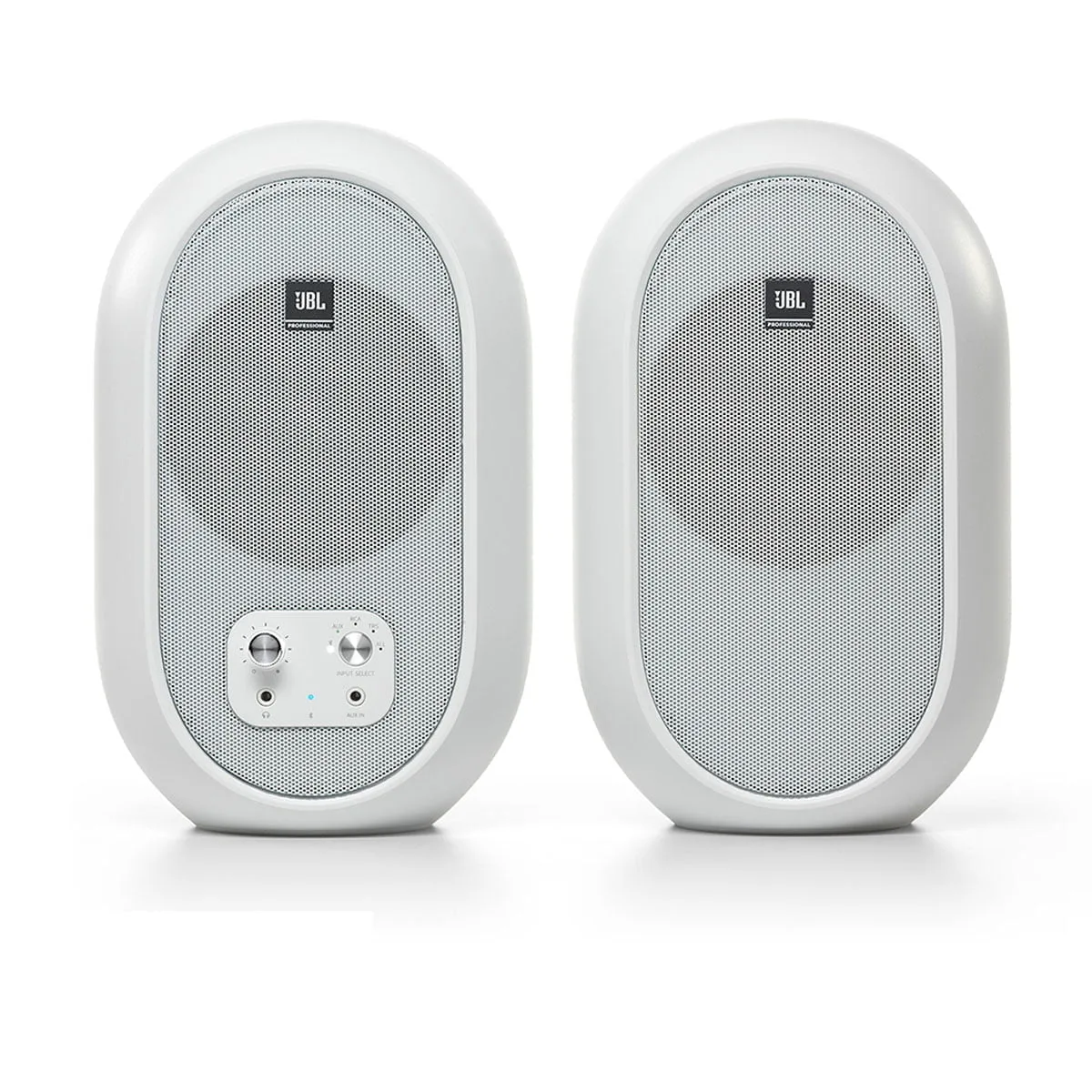 JBL 104-BT W Compact Desktop Reference Monitors with Bluetooth, White