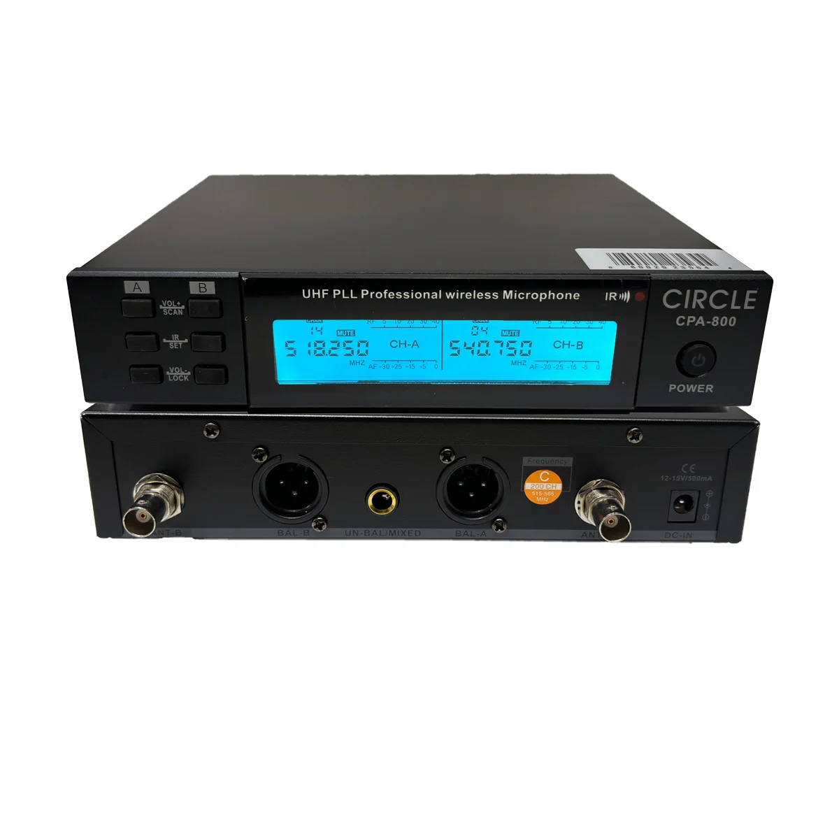 Circle Pro Audio CPA 800HH Receiver Front+Backside