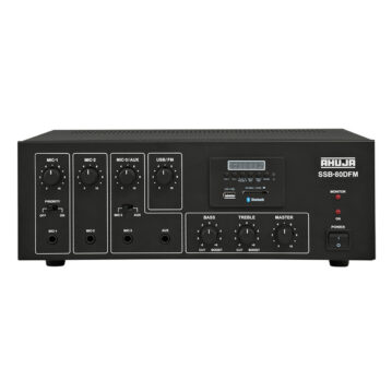 Ahuja SSB-80DFM Medium Wattage PA Mixer Amplifier 80 Watts WITH Built-in Digital Player
